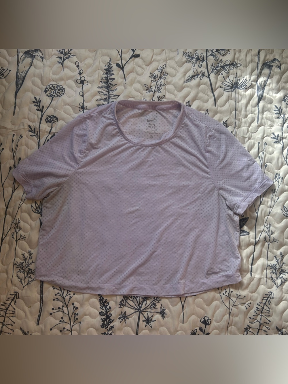 Nike dry fit gym jersey crop top